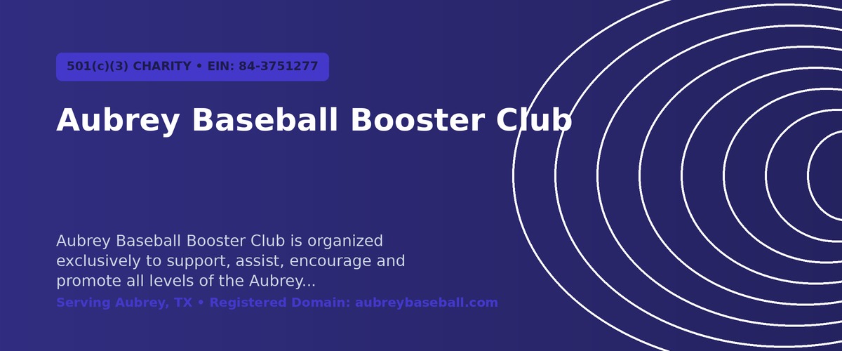 Aubrey Baseball Booster Club Banner